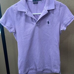 Ralph Lauren Lavender Polo with Navy Pony